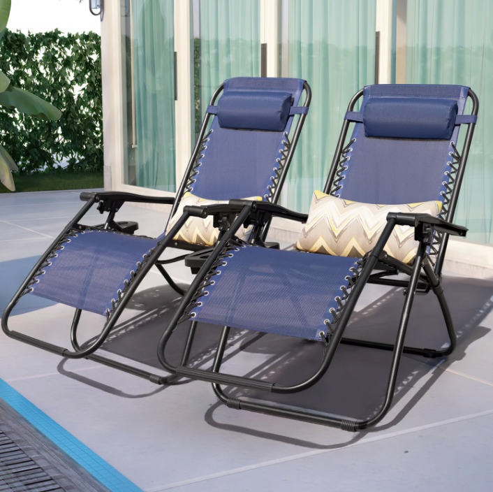 Lacoo 2 Pack Patio Zero Gravity Chair